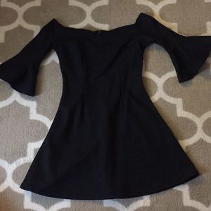 Off the shoulder black dress
